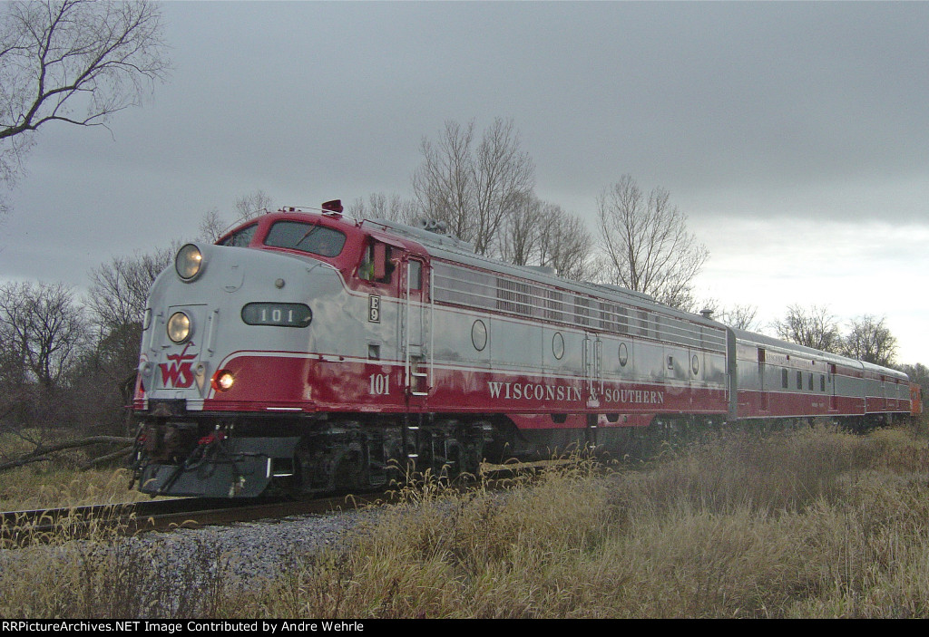 Another big wave as the train approaches Dallman Road just out of town